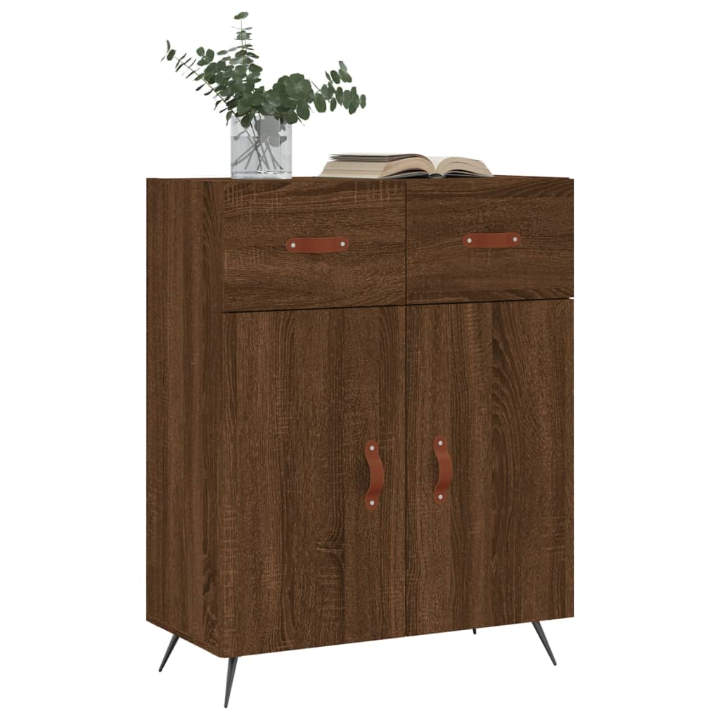 Sideboard Brown Oak 69.5x34x90 cm Engineered Wood