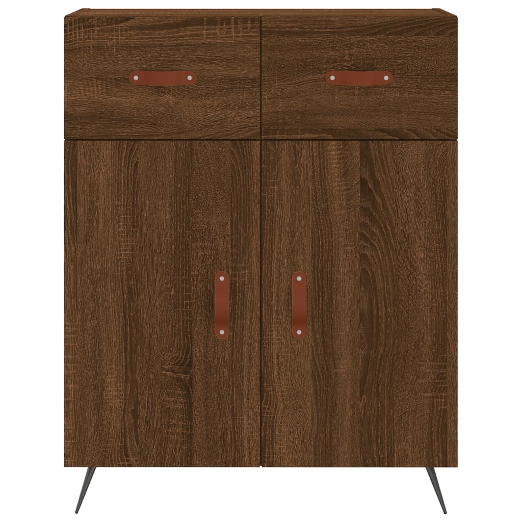 Sideboard Brown Oak 69.5x34x90 cm Engineered Wood