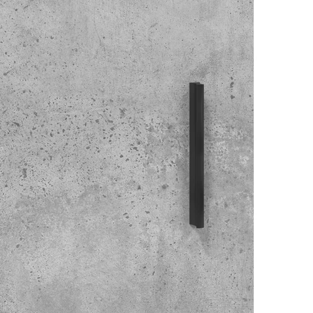 Wall Mounted Cabinet Concrete Grey 69.5x34x90 cm Engineered Wood