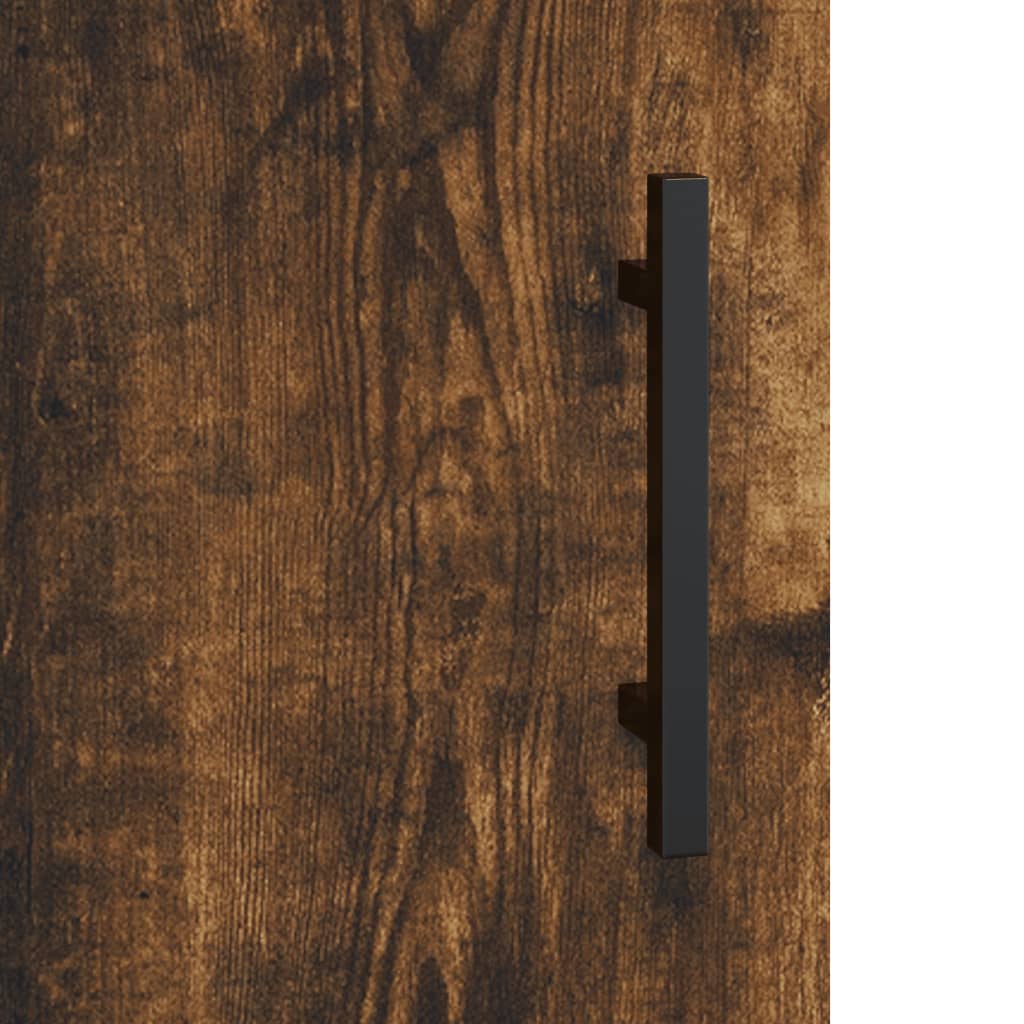 Wall Mounted Cabinet Smoked Oak 69.5x34x90 cm Engineered Wood