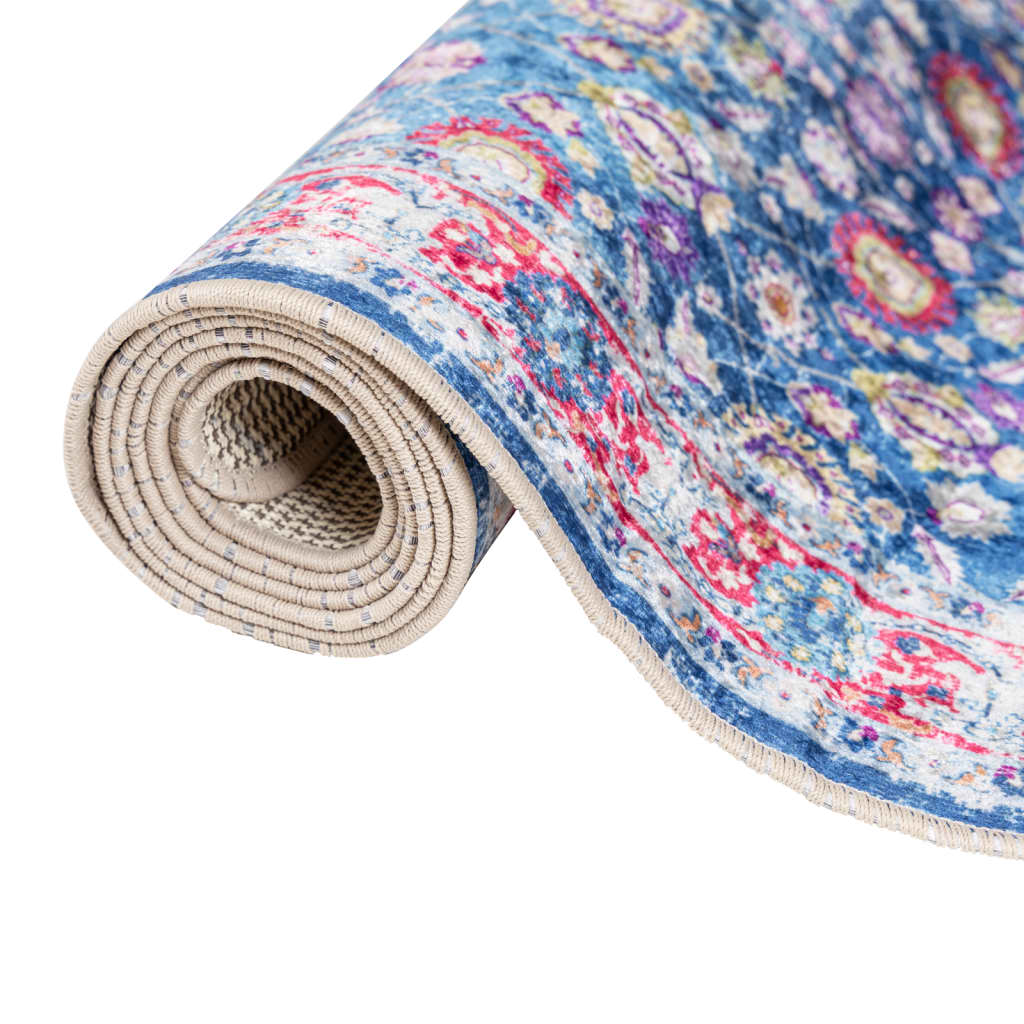 Rug Washable Multicolour 80x300 cm Anti Slip