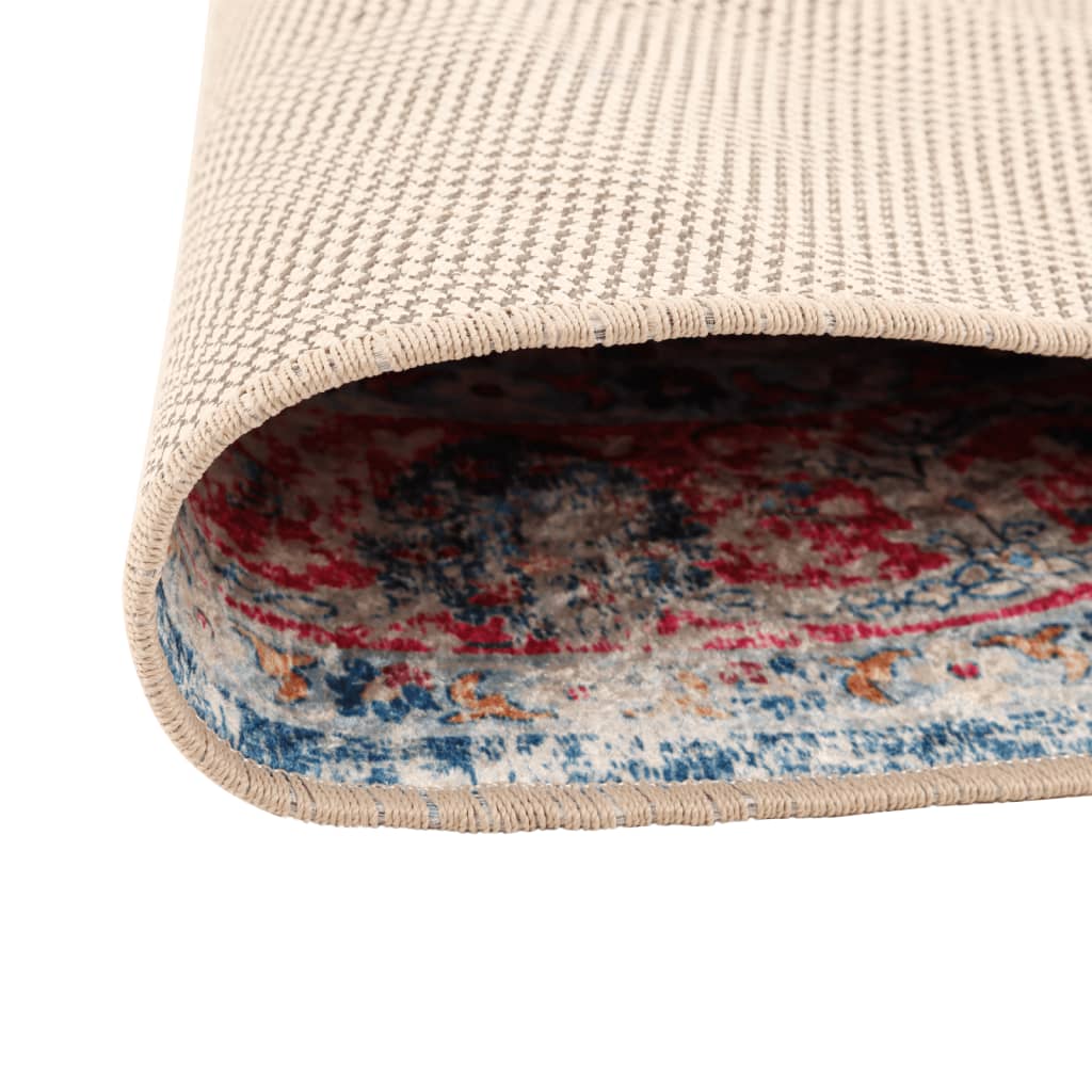 Rug Washable Multicolour Ø 120 cm Anti Slip