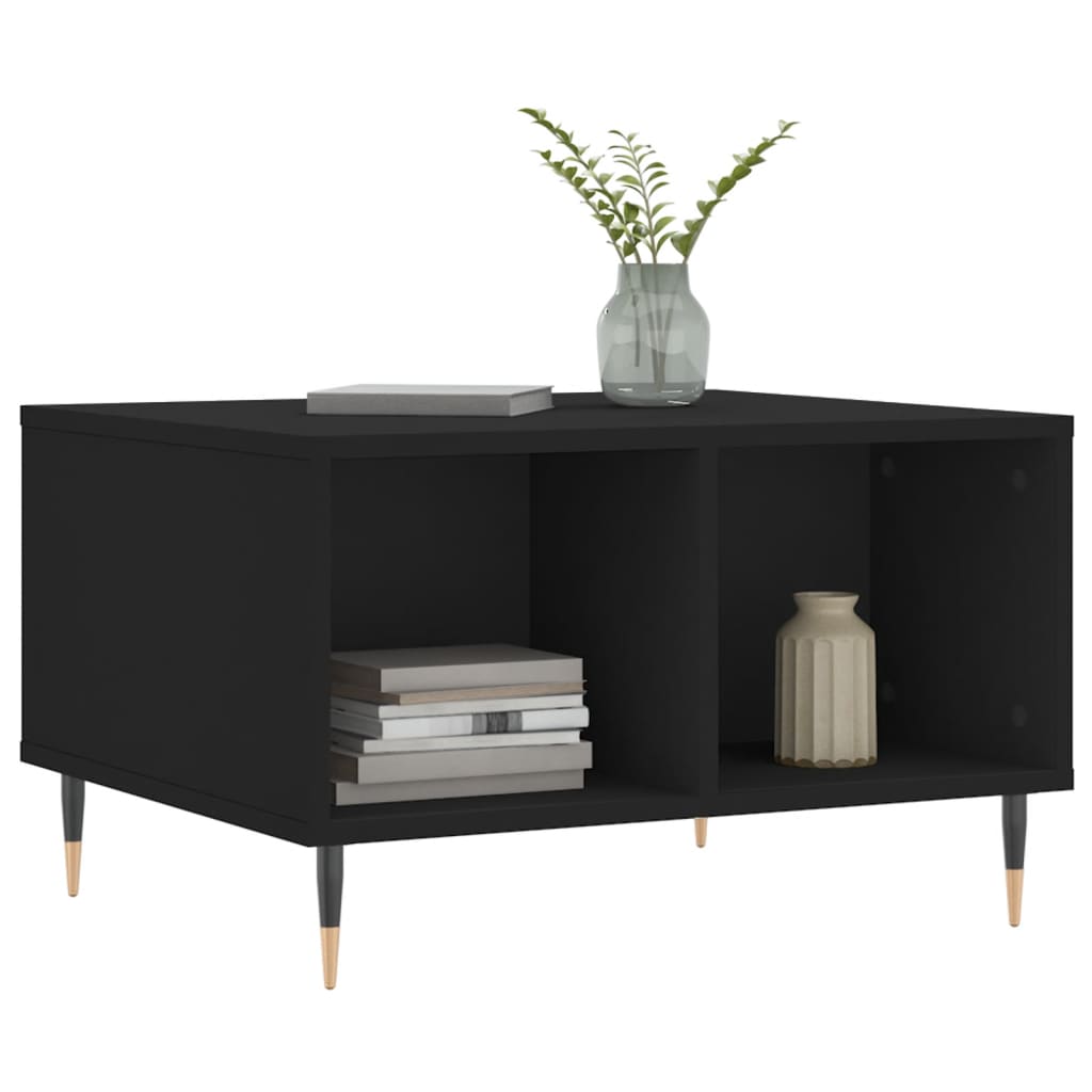 Coffee Table Black 60x50x36.5 cm Engineered Wood