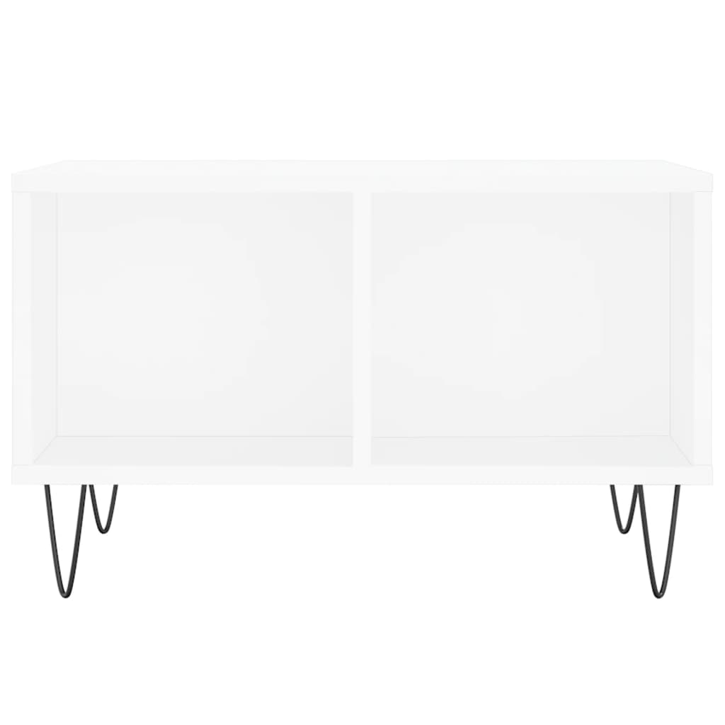 Coffee Table White 60x50x36.5 cm Engineered Wood