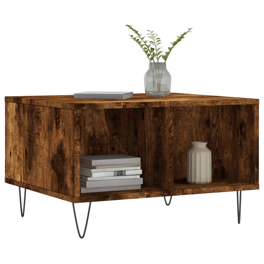 Coffee Table Smoked Oak 60x50x36.5 cm Engineered Wood