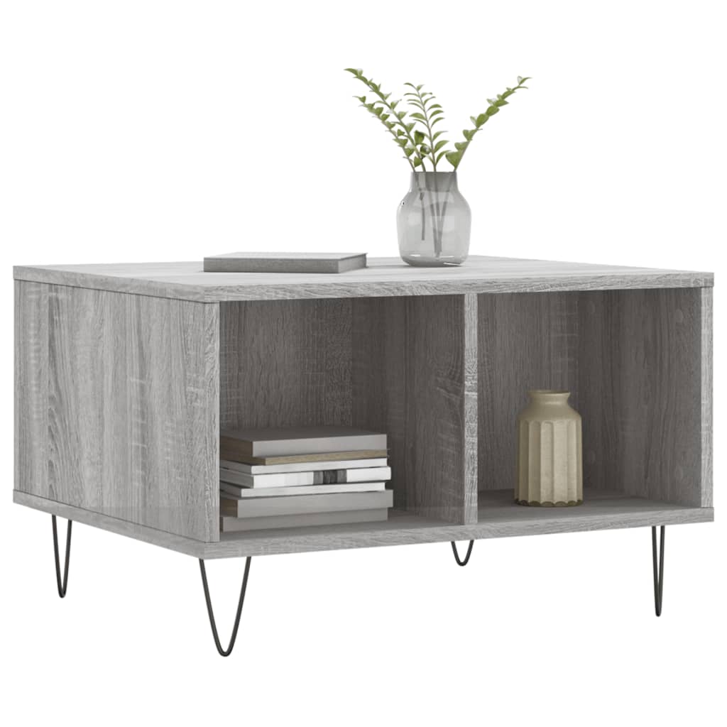 Coffee Table Grey Sonoma 60x50x36.5 cm Engineered Wood