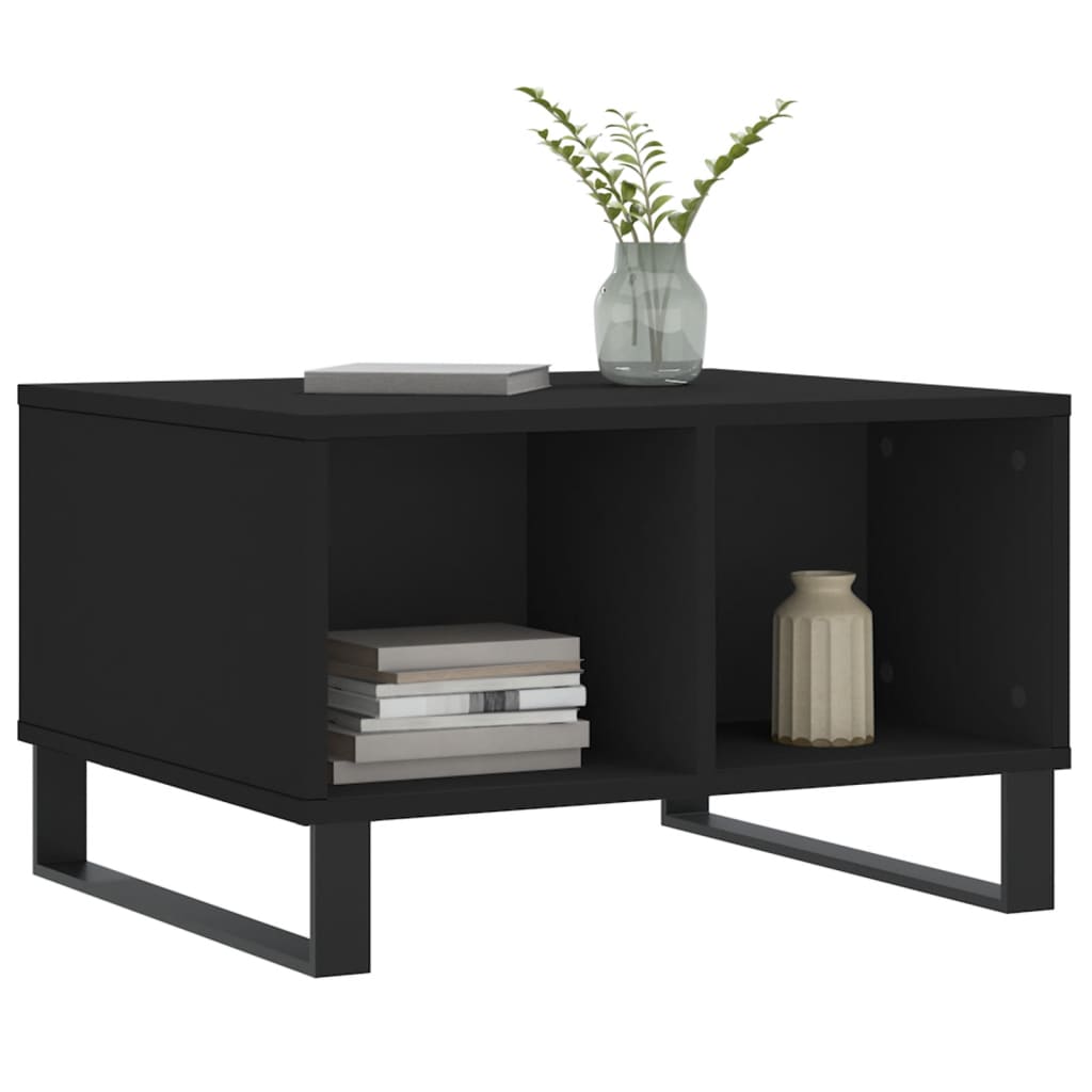 Coffee Table Black 60x50x36.5 cm Engineered Wood