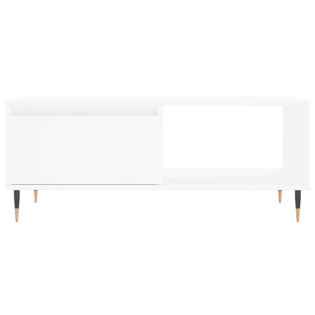 Coffee Table White 90x50x36.5 cm Engineered Wood