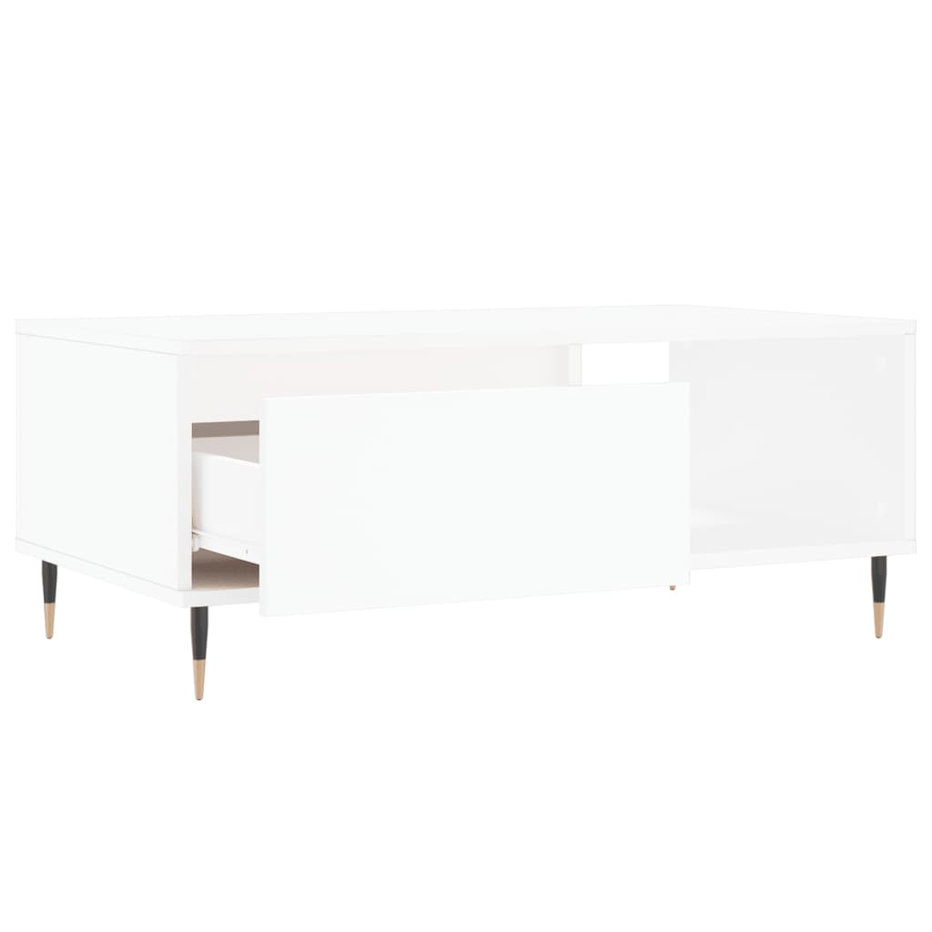 Coffee Table White 90x50x36.5 cm Engineered Wood