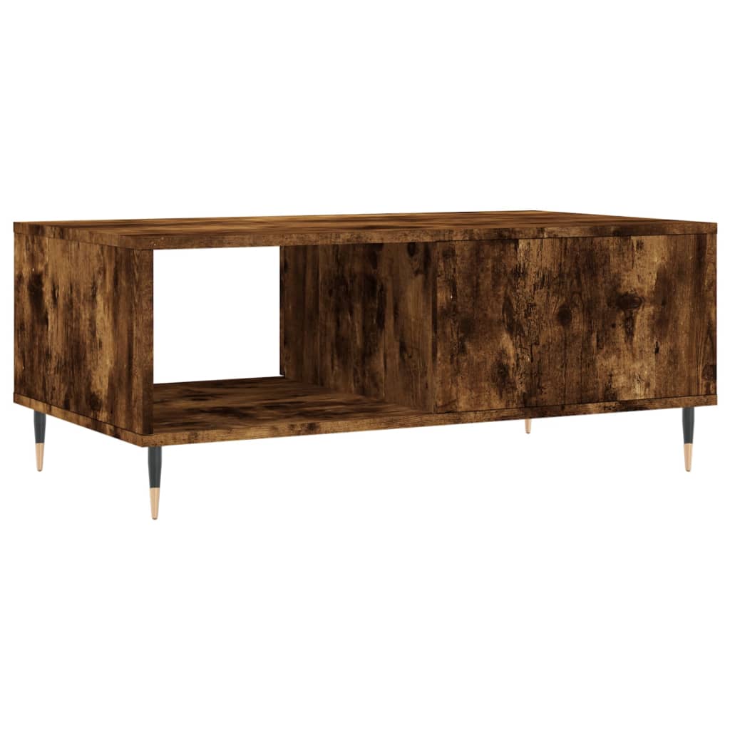 Coffee Table Smoked Oak 90x50x36.5 cm Engineered Wood
