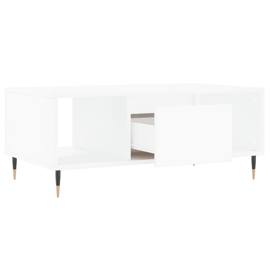 Coffee Table White 90x50x36.5 cm Engineered Wood