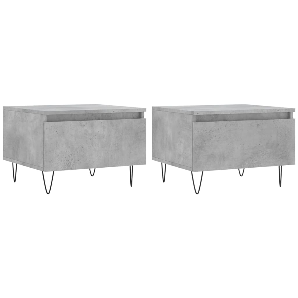 Coffee Tables 2 pcs Concrete Grey 50x46x35 cm Engineered Wood