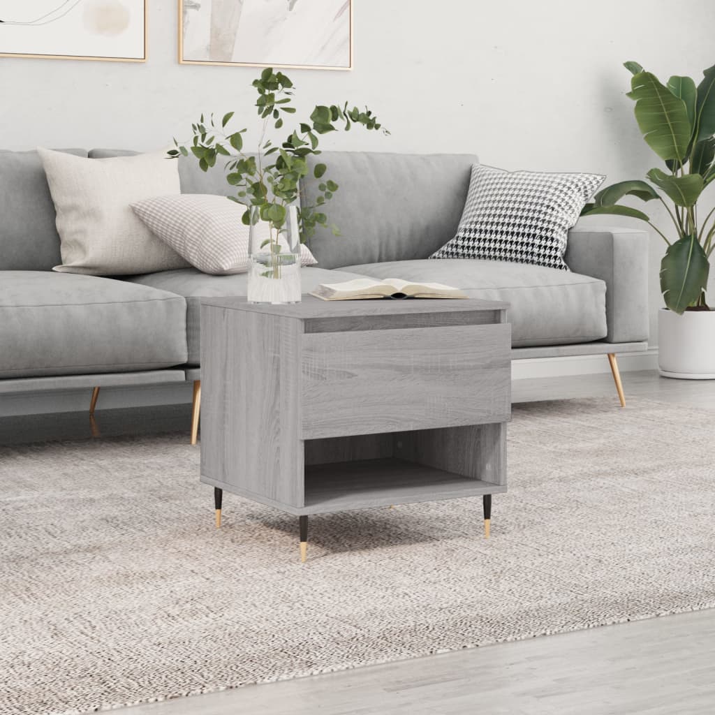 Coffee Table Grey Sonoma 50x46x50 cm Engineered Wood