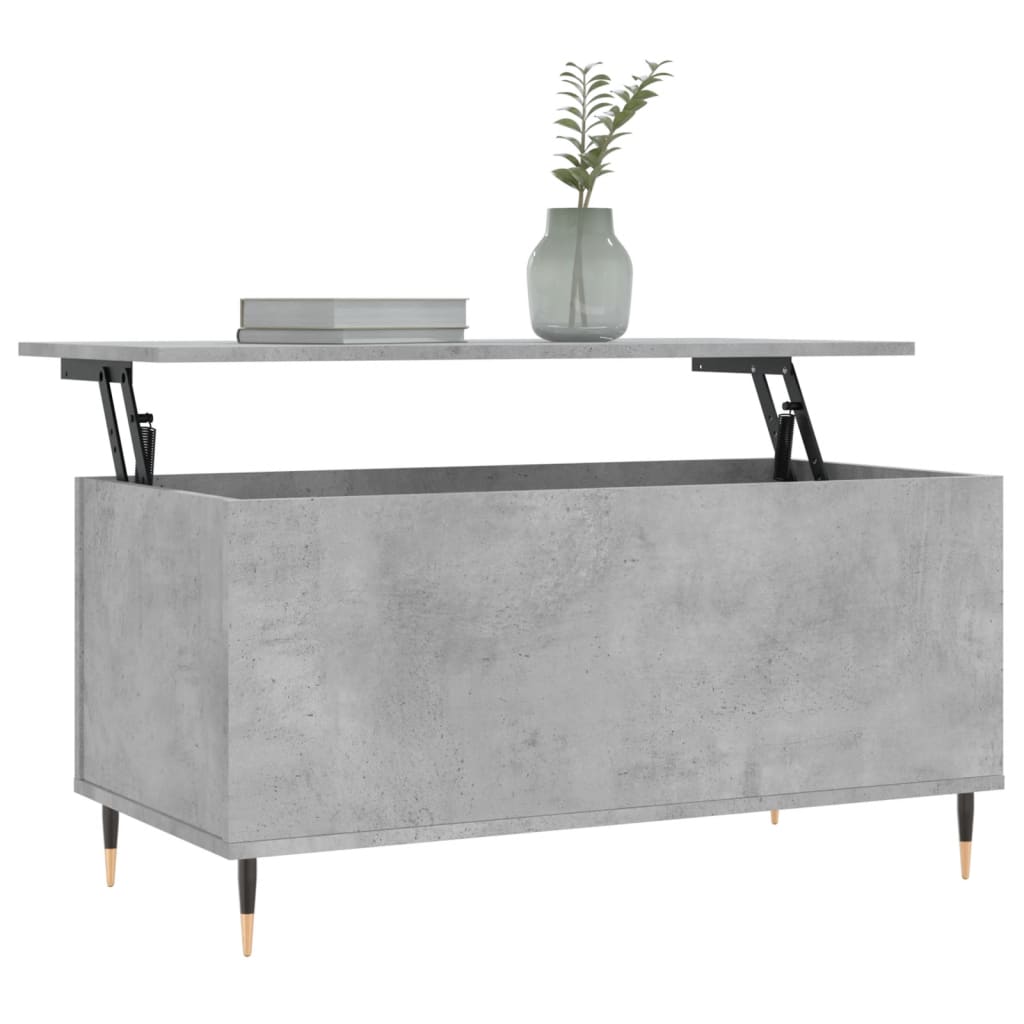 Coffee Table Concrete Grey 90x44.5x45 cm Engineered Wood