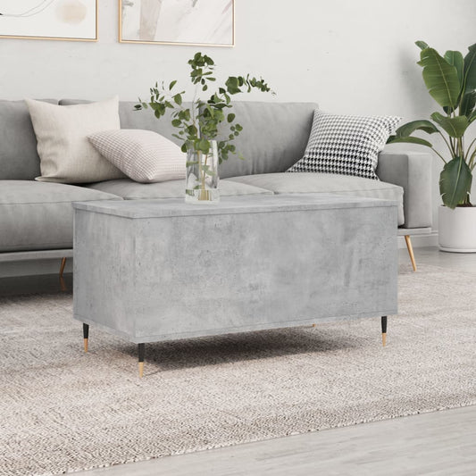 Coffee Table Concrete Grey 90x44.5x45 cm Engineered Wood