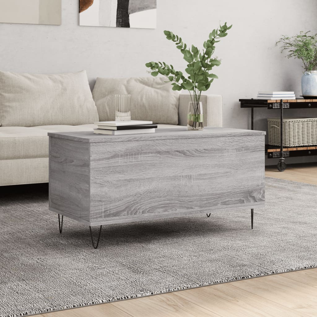 Coffee Table Grey Sonoma 90x44.5x45 cm Engineered Wood