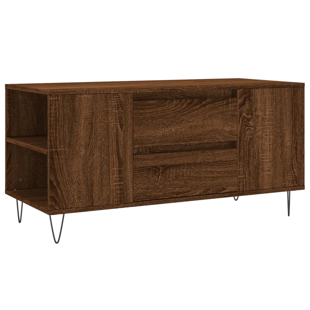Coffee Table Brown Oak 102x44.5x50 cm Engineered Wood