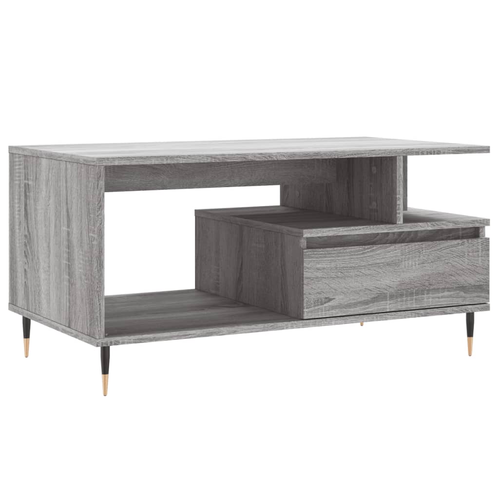 Coffee Table Grey Sonoma 90x49x45 cm Engineered Wood
