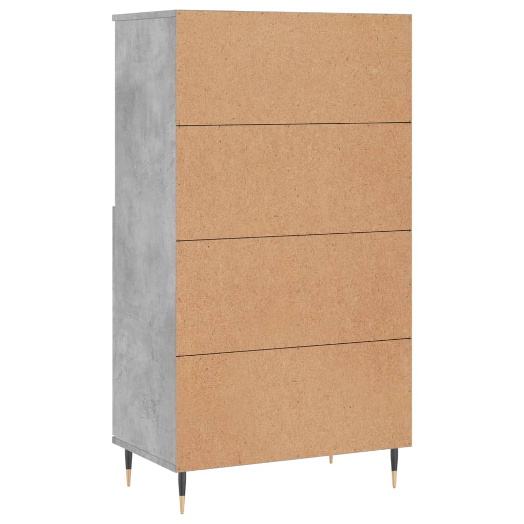 Highboard Concrete Grey 60x36x110 cm Engineered Wood
