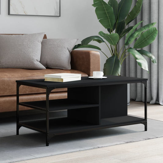 Coffee Table Black 100x50x45 cm Engineered Wood