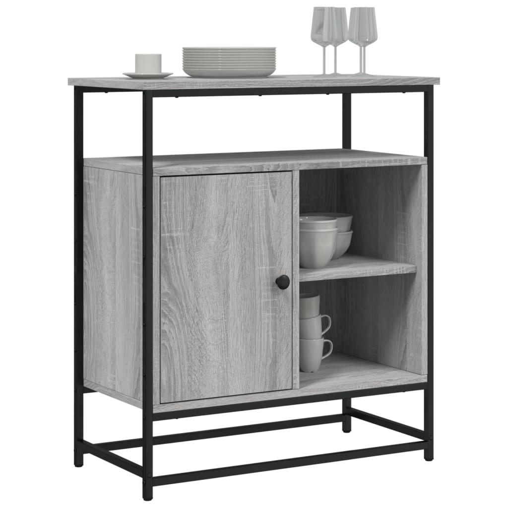 Sideboard Grey Sonoma 69x35x80 cm Engineered Wood