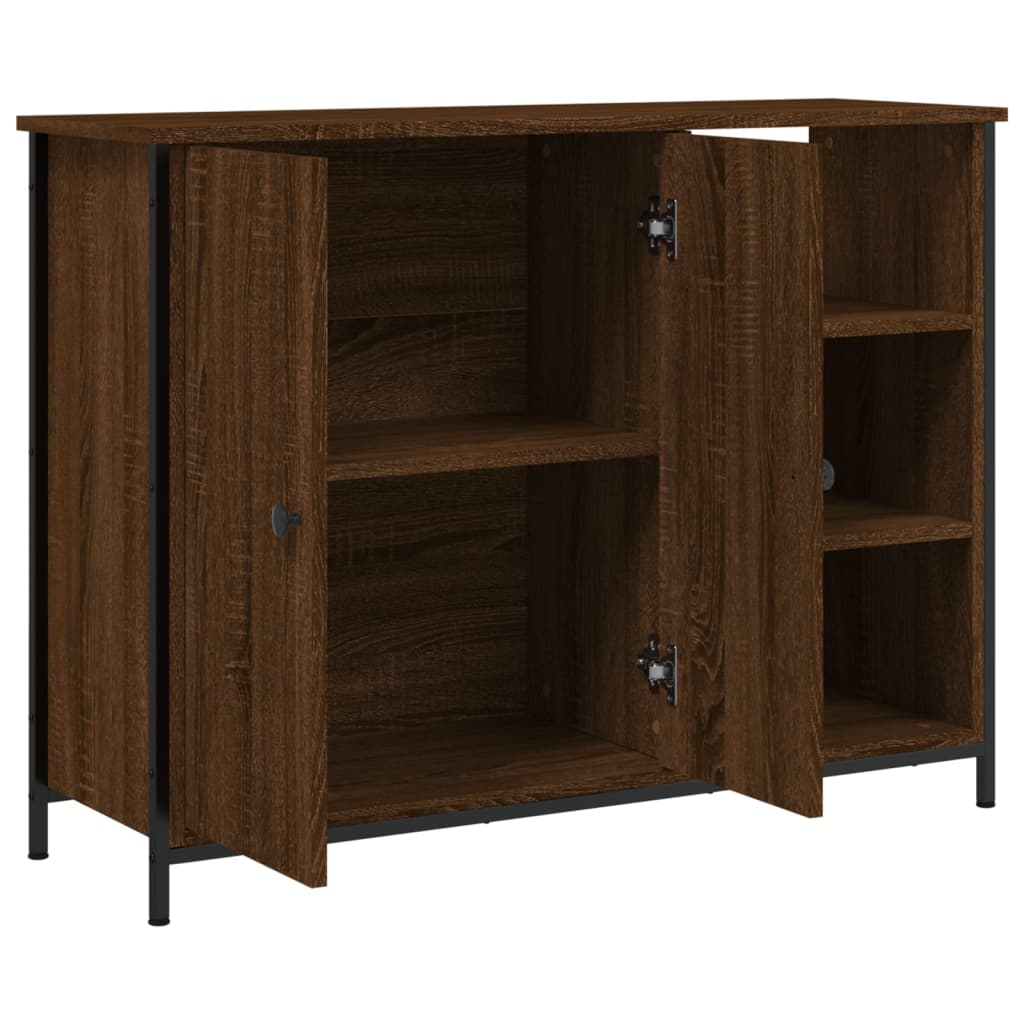 Sideboard Brown Oak 100x33x75 cm Engineered Wood
