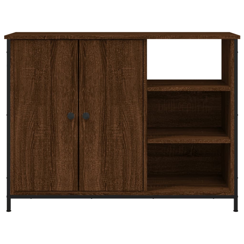 Sideboard Brown Oak 100x33x75 cm Engineered Wood