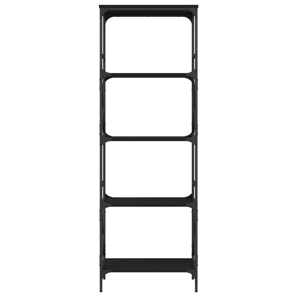 Bookcase 5-Tier Black 59x35x171 cm Engineered Wood