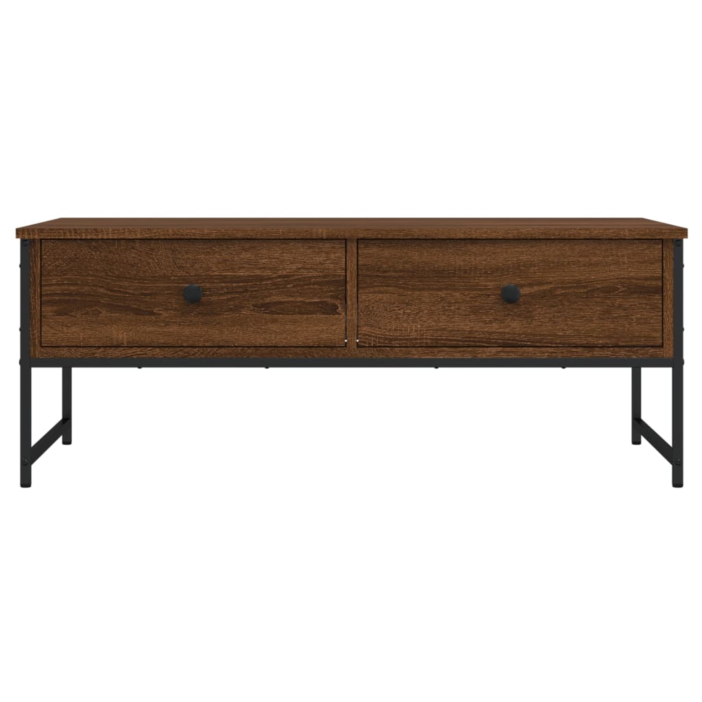 Coffee Table Brown Oak 101x49x39.5 cm Engineered Wood