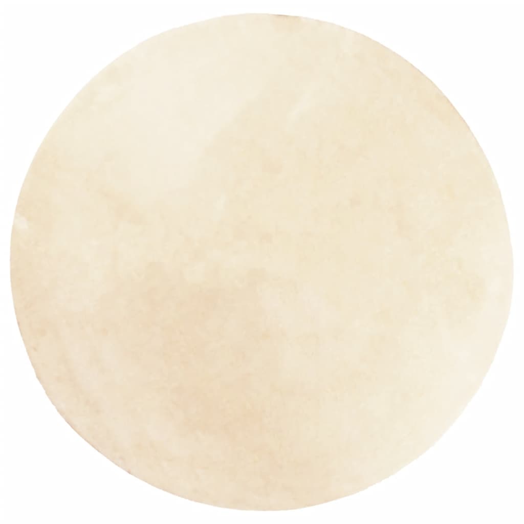 Rug HUARTE Short Pile Soft and Washable Cream Ø 100 cm