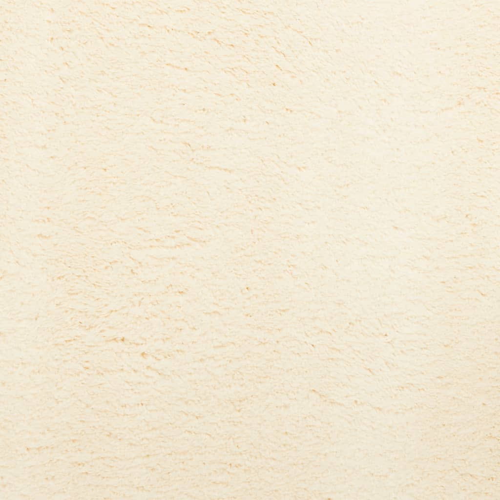 Rug HUARTE Short Pile Soft and Washable Cream Ø 100 cm