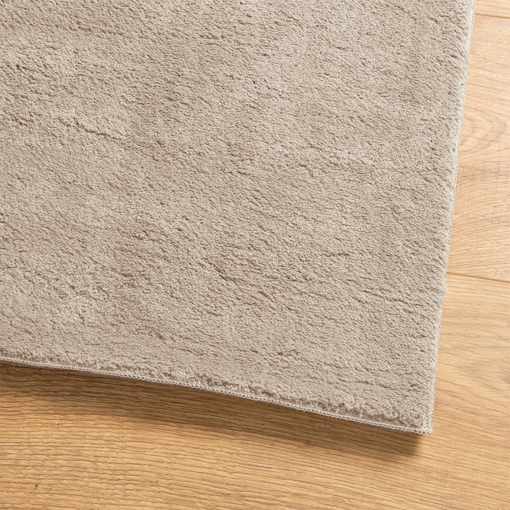 Rug HUARTE Short Pile Soft and Washable Sand 160x230 cm