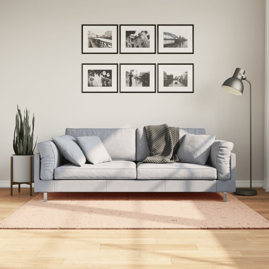 Rug HUARTE Short Pile Soft and Washable Blush 120x170 cm