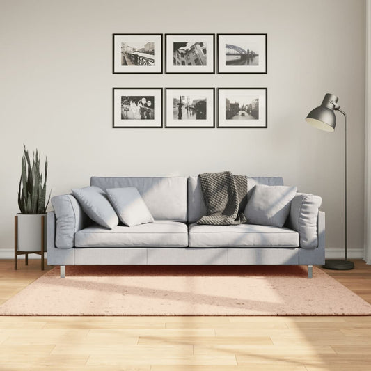Rug HUARTE Short Pile Soft and Washable Blush 120x170 cm