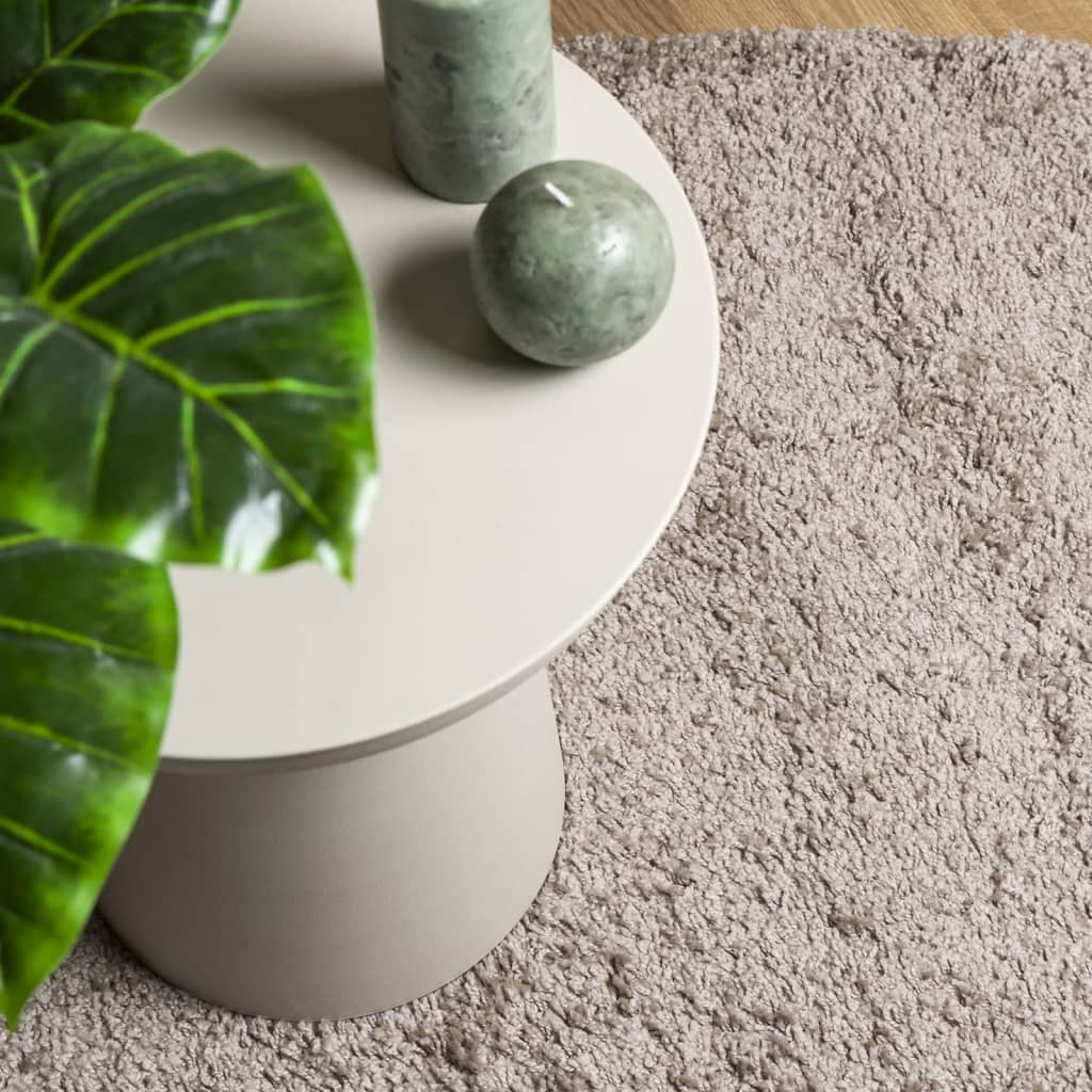 Shaggy Rug PAMPLONA High Pile Modern Beige 160x160 cm