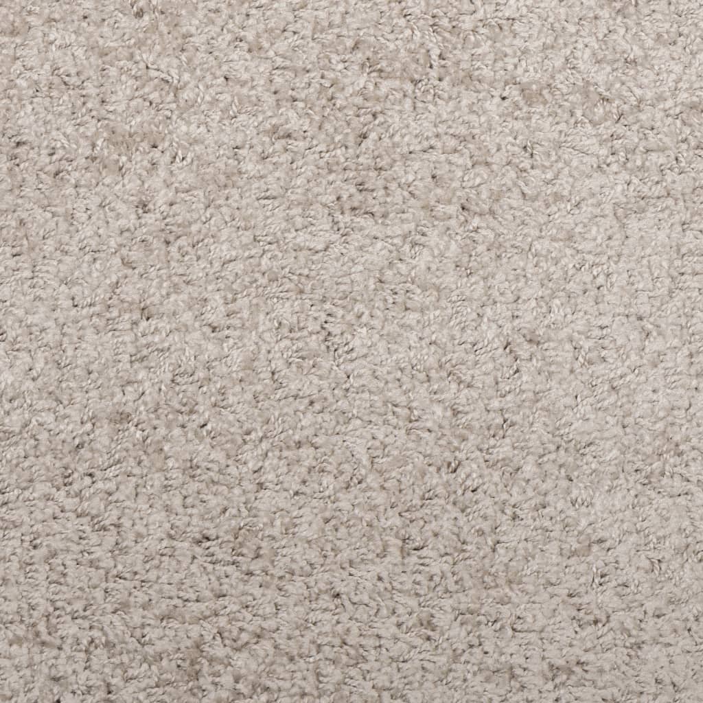 Shaggy Rug PAMPLONA High Pile Modern Beige 160x160 cm