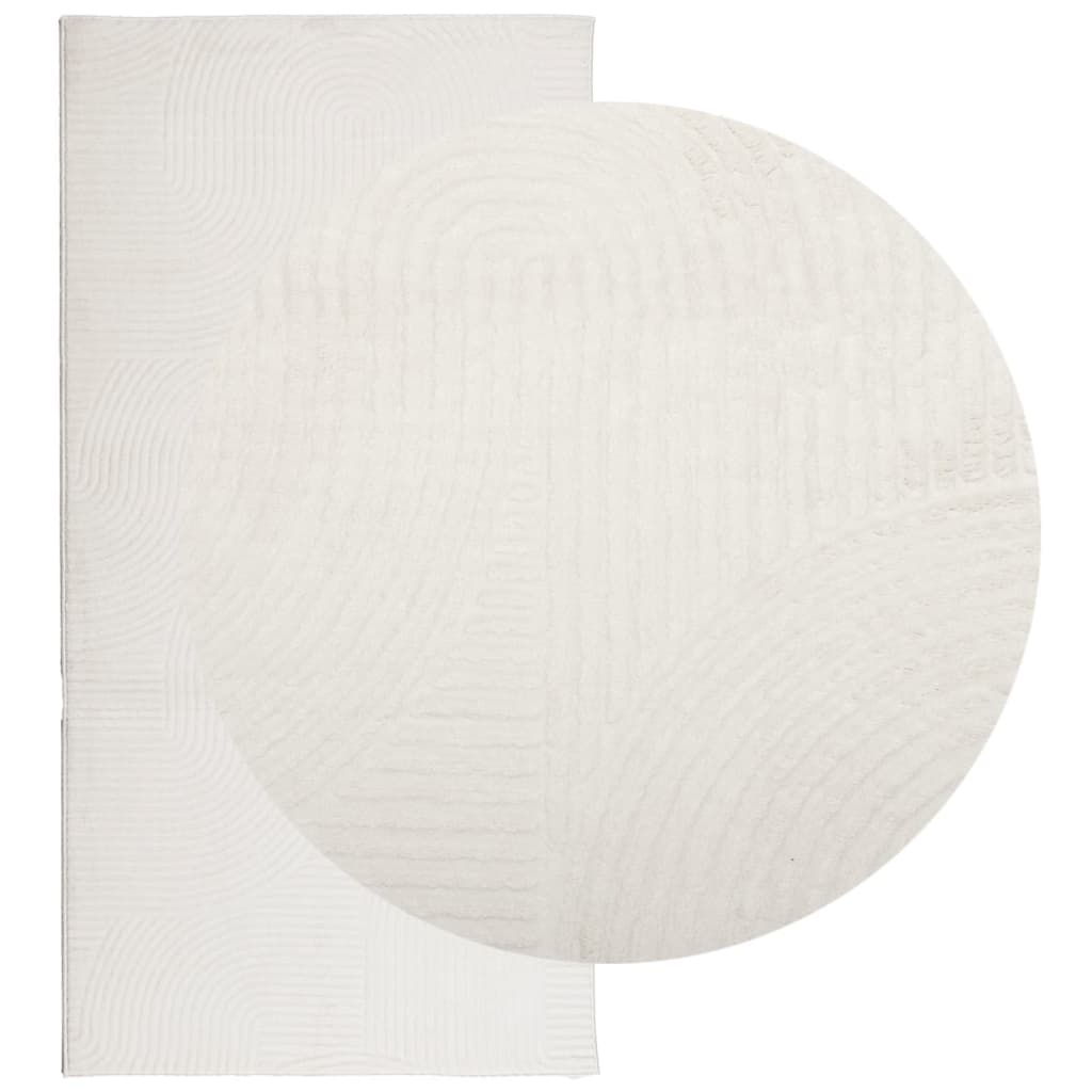 Rug IZA Short Pile Scandinavian Look Cream 100x200 cm