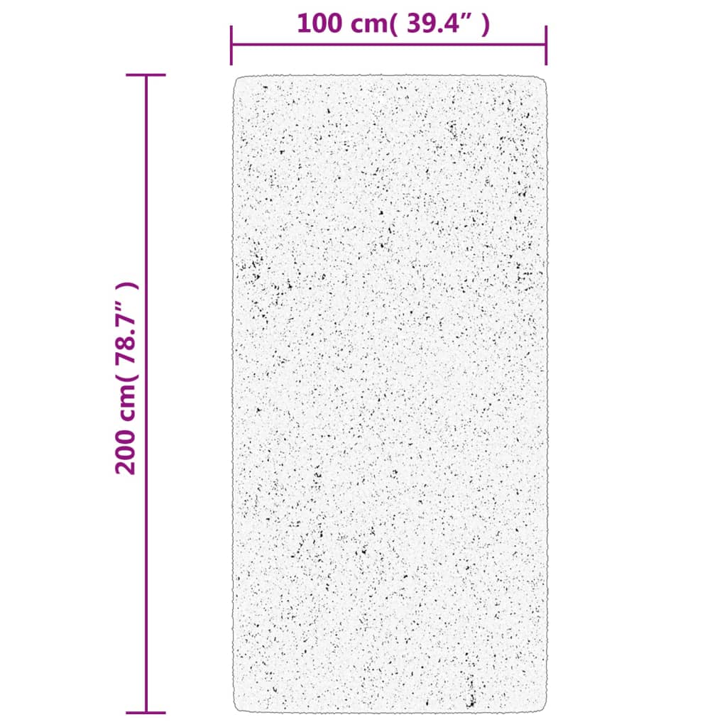 Rug IZA Short Pile Scandinavian Look Cream 100x200 cm