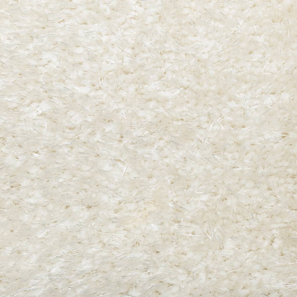 Rug ISTAN High Pile Shiny Look Cream Ø 100 cm