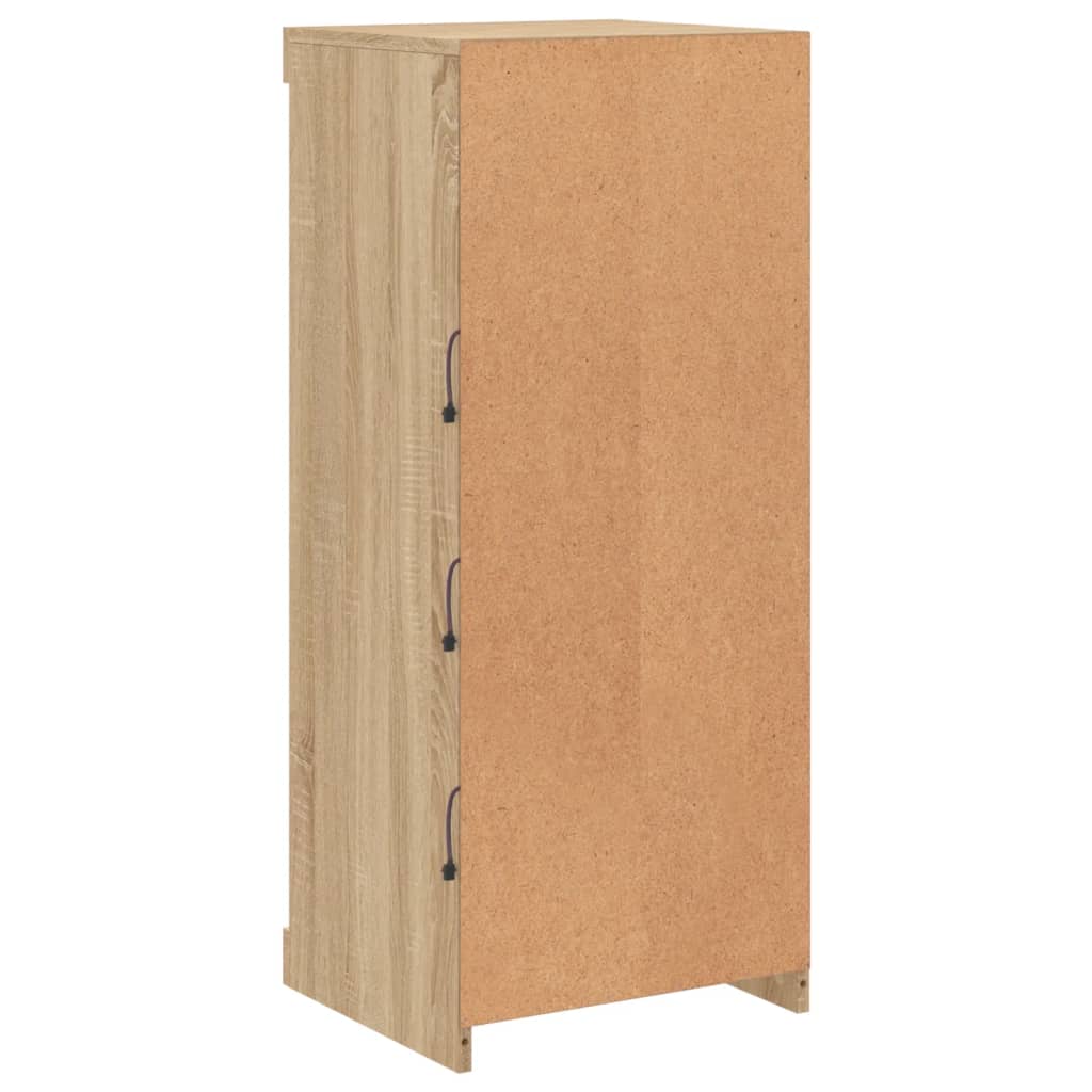 Sideboard with LED Lights Sonoma Oak 41x37x100 cm