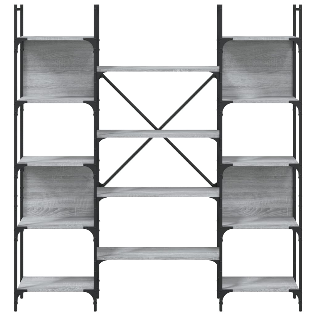 Bookshelf Grey Sonoma 155.5x24x166.5 cm Engineered Wood