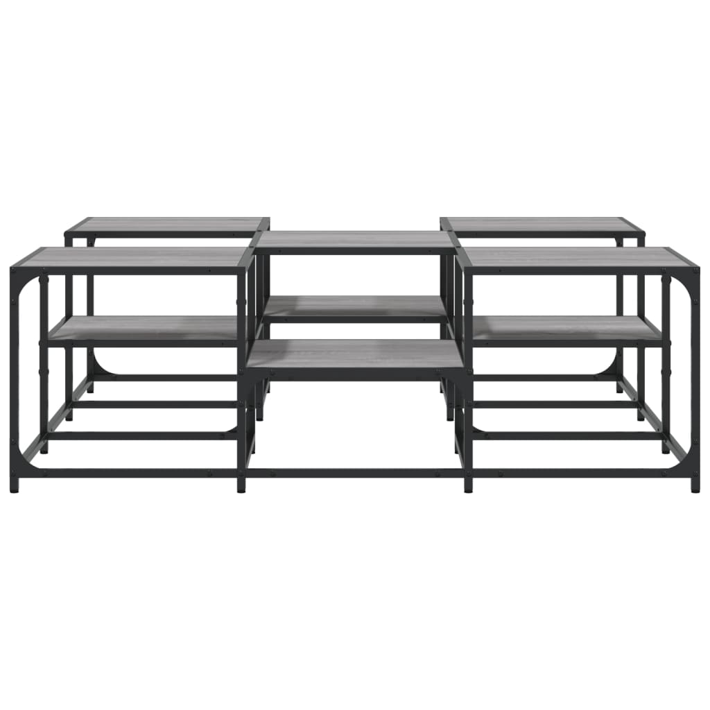 Coffee Table Grey Sonoma 121x121x40 cm Engineered Wood