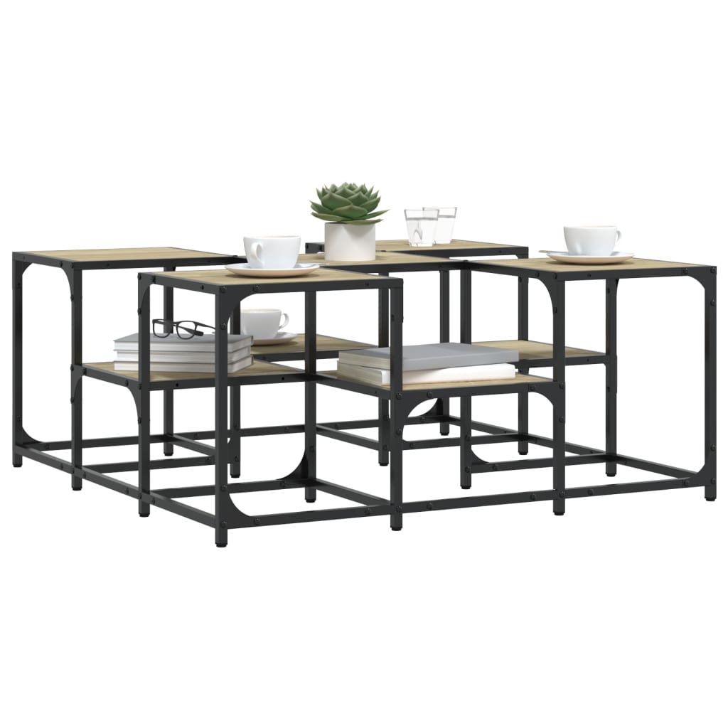 Coffee Table Sonoma Oak 91x91x40 cm Engineered Wood