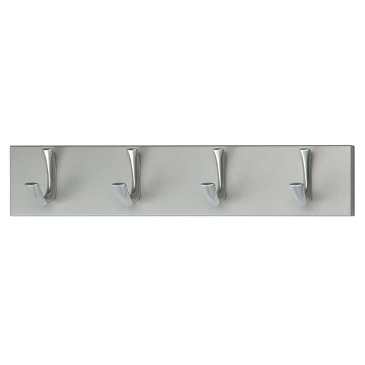 V-Part Coat Rack 4 Hooks Silver