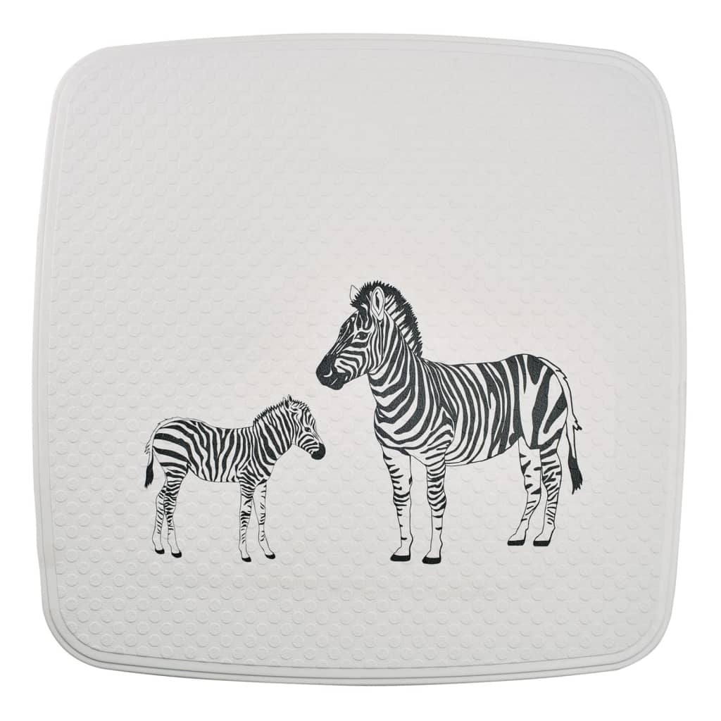 RIDDER Shower Mat Zebra 54x54 cm White and Black