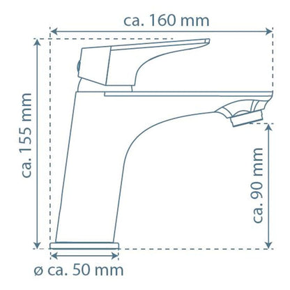 SCHÜTTE Basin Mixer BOSTON Matte Graphite