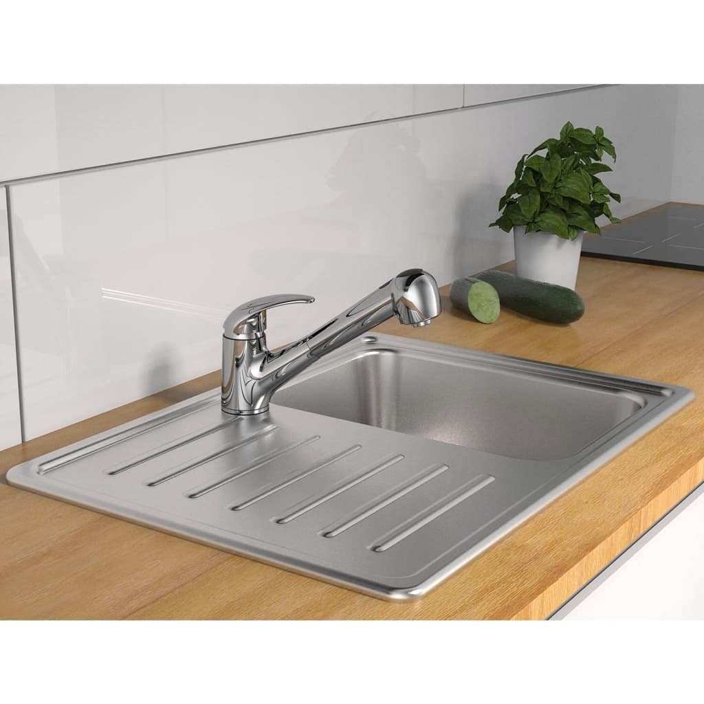 SCHÜTTE Sink Mixer with Pull-out Spray ALBATROS Chrome