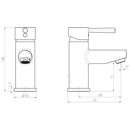 SCHÜTTE Basin Mixer UNICORN Chrome