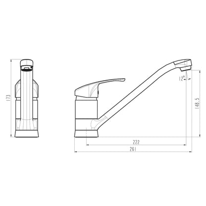 SCHÜTTE Sink Mixer CELLINO Chrome