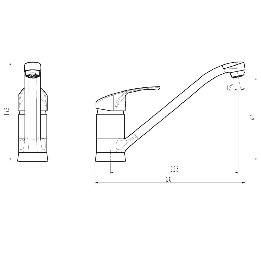 SCHÜTTE Sink Mixer TASSONI Low Pressure Chrome